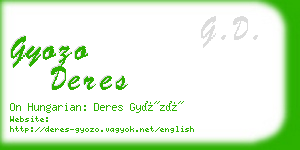 gyozo deres business card